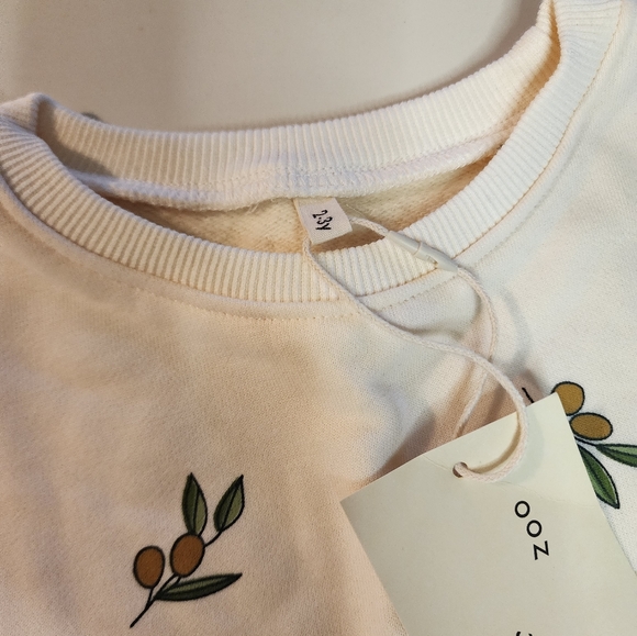 ORGANIC ZOO NWT Olive Garden Crewneck Size 2/3 - Picture 5 of 7
